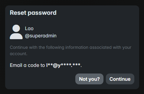 Signed-in password reset view