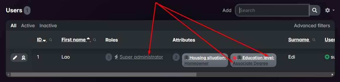 Read view simple filters